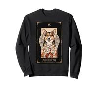 Judgemental Corgi Tarot Judgement Card Design Sweatshirt