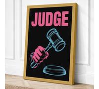 Judge's Gavel Authority Canvas Wall Art Print 18x12 Inch (46 x 30 cm)