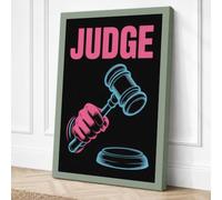 Judge's Gavel Authority Canvas Wall Art Print 36x24 Inch (91 x 61 cm)