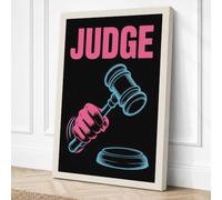 Judge's Gavel Authority Canvas Wall Art Print 36x24 Inch (91 x 61 cm)
