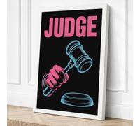 Judge's Gavel Authority Canvas Wall Art Print 36x24 Inch (91 x 61 cm)