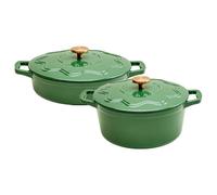 Judgeware Enamelled Cast Iron 2 Piece Set Green