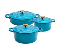 Judgeware Enamelled Cast Iron Complete Set Blue
