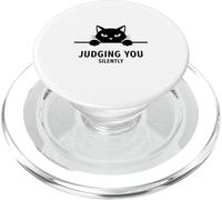 Judging You Silently Cat Humor for Cat Lovers PopSockets PopGrip for MagSafe