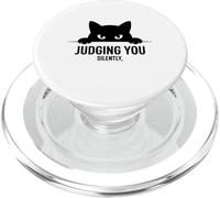 Judging You Silently Cat Humor for Cat Lovers PopSockets PopGrip for MagSafe