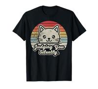 Judging You Silently Cat Rainbow T-Shirt