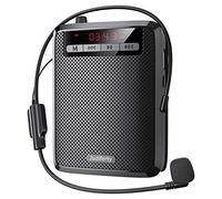 Judiferty Voice Amplifier-Portable Audio System with Wired Microphone and Waistband for Tour Guides| Presentations - Loud and Clear Sound Amplifier Bluetooth Voice Amplifier and Recorder - Black