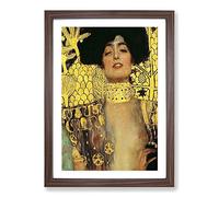 Judith by Gustav Klimt Framed Print | A2 Walnut Framed Wall Art | Ready to Hang | Modern Historical Picture | Living Room Bedroom Lounge Office