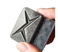 JUDIXY Lightning Infinite Fidget Slider Metal Magnetic Haptic Fidget Toys for Adults Anxiety/ADHD/Stress Relief (Industrial Style Silver Gray)