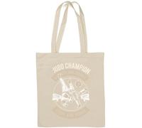 Judo Champion Martial Arts Strength and Courage Pride and Honor Natural Cotton Tote Bag White