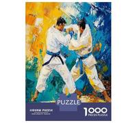 Judo Competition 1000 Piece Jigsaw Puzzle Paper for Adults Colourful Painting Puzzle Game for Family Home Decor 70x50cm/1000pcs