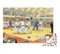 Judo Dojo Match Chaos Wooden Jigsaw Puzzle Waterproof 1000 Piece Puzzles for Adults Colourful Challenging Games