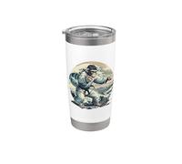 Judo Monkey Waves Kung Fu Judo Monkey Lover Taekwondo Stainless Steel Insulated Tumbler