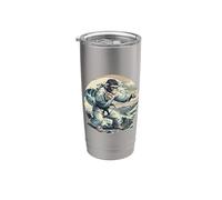 Judo Monkey Waves Kung Fu Judo Monkey Lover Taekwondo Stainless Steel Insulated Tumbler
