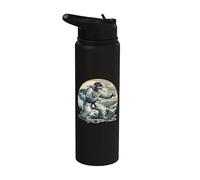 Judo Monkey Waves Kung Fu Judo Monkey Lover Taekwondo Stainless Steel Insulated Water Bottle