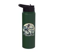Judo Monkey Waves Kung Fu Judo Monkey Lover Taekwondo Stainless Steel Insulated Water Bottle