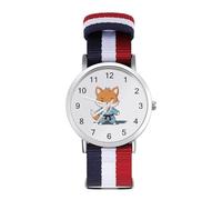 Judo Sports Fox Sport Watch for Men Women Nylon Strap Wrist Watch Analog Quartz Watch