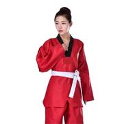 Judo Suits Taekwondo Uniform Coach Suit Adult Karate Training Competition Clothes Kung Fu Unisex Costumes For Training(Red,190cm)