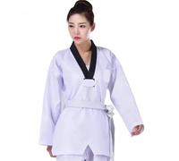 Judo Suits Taekwondo Uniform Coach Suit Adult Karate Training Competition Clothes Kung Fu Unisex Costumes For Training(White,170cm)