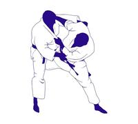 Judo Wall Art Stickers Mural Jiu-Jitsu Sport Fighting Martial PVC Wall Decal Removable Room Tattoo Wallpaper Bedroom-S-31x42cm