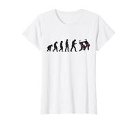 Judoka Taekwondo Karate Aikido Ju-Jutsu Evolution Judo Value Graphic T-Shirt, Women, White, L