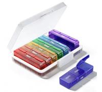 JUDRDO Pill Organizer 3 Times a Day, Daily Pill Box 7 Day, Weekly Cases Medicine Organizers to Hold Vitamins and Medication