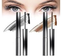 Judy Doll 3D Curling Eyelash Iron Mascara - 2025 New Magic Lash Mascara, Washable Extra Slim Metal Bristleless Mascaras, Waterproof, Long Lasting, No Flaking, No Clumping, Natural (Mixed-2Pcs)