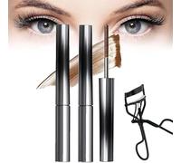 Judy Doll Mascara, 3D Curling Eyelash Iron Mascara, Doll Iron Brush Mascara,Judy Doll Curling Iron Mascara, Lash Princess Mascara,Mascaras Waterproof (Brown 2PCS)