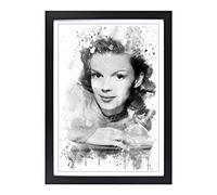 Judy Garland (2) V3 Framed Print | A2 Black Framed Wall Art | Ready to Hang | Modern Nature Picture | Living Room Bedroom Lounge Office