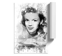 Judy Garland (2) V3 | Unframed Wall Art Print | Ready to Frame Poster | Modern Home Decor Picture | Artwork for Living Room, Bedroom, Kitchen or Office | A2 (42x59.4 cm)