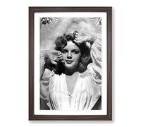 Judy Garland (3) Framed Print | A2 Walnut Framed Wall Art | Ready to Hang | Modern Nature Picture | Living Room Bedroom Lounge Office