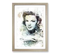 Judy Garland in Abstract Framed Print | A2 Oak Framed Wall Art | Ready to Hang | Abstract Fantasy Picture | Living Room Bedroom Lounge Office