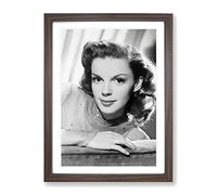 Judy Garland No.2 Modern Framed Wall Art Print, Ready to Hang Picture for Living Room Bedroom Home Office Décor, Walnut A3 (34 x 46 cm)
