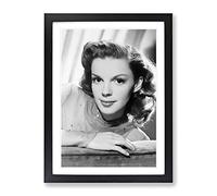 Judy Garland No.2 Modern Framed Wall Art Print, Ready to Hang Picture for Living Room Bedroom Home Office Décor, Black A4 (34 x 25 cm)