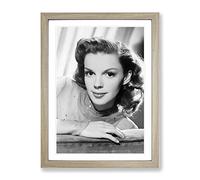 Judy Garland No.2 Modern Framed Wall Art Print, Ready to Hang Picture for Living Room Bedroom Home Office Décor, Oak A3 (34 x 46 cm)