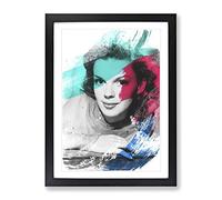 Judy Garland No.2 V2 Modern Framed Wall Art Print, Ready to Hang Picture for Living Room Bedroom Home Office Décor, Black A3 (34 x 46 cm)