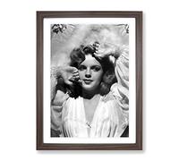 Judy Garland No.3 Modern Framed Wall Art Print, Ready to Hang Picture for Living Room Bedroom Home Office Décor, Walnut A4 (34 x 25 cm)
