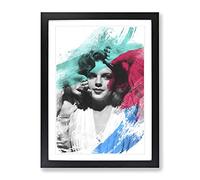 Judy Garland No.3 V2 Modern Framed Print | A3 Black Framed Wall Art | Ready to Hang | Modern Nature Picture | Living Room Bedroom Lounge Office