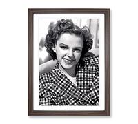Judy Garland No.4 Modern Framed Wall Art Print, Ready to Hang Picture for Living Room Bedroom Home Office Décor, Walnut A2 (64 x 46 cm)