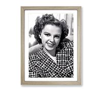 Judy Garland No.4 Modern Framed Wall Art Print, Ready to Hang Picture for Living Room Bedroom Home Office Décor, Oak A2 (64 x 46 cm)