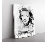 Judy Garland Vol.2 V4 Modern Canvas Wall Art Print Ready to Hang, Framed Picture for Living Room Bedroom Home Office Décor, 50x35 cm (20x14 Inch)