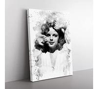 Judy Garland Vol.3 V4 Modern Canvas Wall Art Print Ready to Hang, Framed Picture for Living Room Bedroom Home Office Décor, 50x35 cm (20x14 Inch)