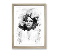 Judy Garland Vol.3 V4 Modern Framed Wall Art Print, Ready to Hang Picture for Living Room Bedroom Home Office Décor, Oak A2 (64 x 46 cm)