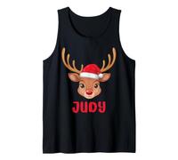 Judy Reindeer Funny Christmas Xmas Pajamas for Judy Tank Top