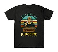 Judy Sheindlin Only Judy Can Judge Me Vintage Sunset T-Shirt Mens Cotton Tee Black
