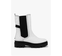 Judy White Leather Tall Chelsea Boots - White Leather / 38