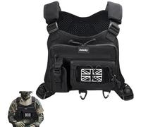 Jueachy Chest Bag For Men: Tactical Running Chest Vest Utility Chest Rig EDC Pouch Pack for Running Hiking Travel
