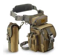 Jueachy Drop Leg Bag for Men Tactical Metal Detecting Thigh Pack with Water Bottle Pouch