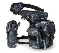 Jueachy Drop Leg Bag for Men Tactical Metal Detecting Thigh Pack with Water Bottle Pouch
