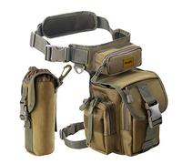 Jueachy Military Tactical Drop Leg Bag - Multifunctional Thigh Bag with Water Bottle Pouch for Motorcycling, Hiking, Traveling, Fishing, Camping